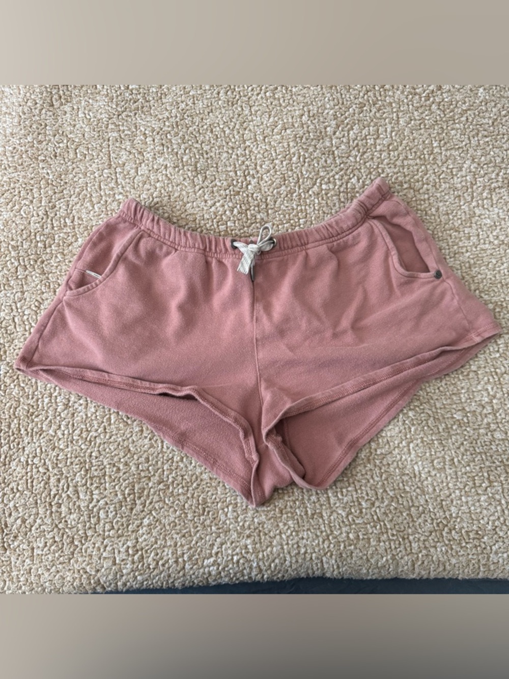 Vuori Women's Dusty Rose Athletic Drawstring Shorts